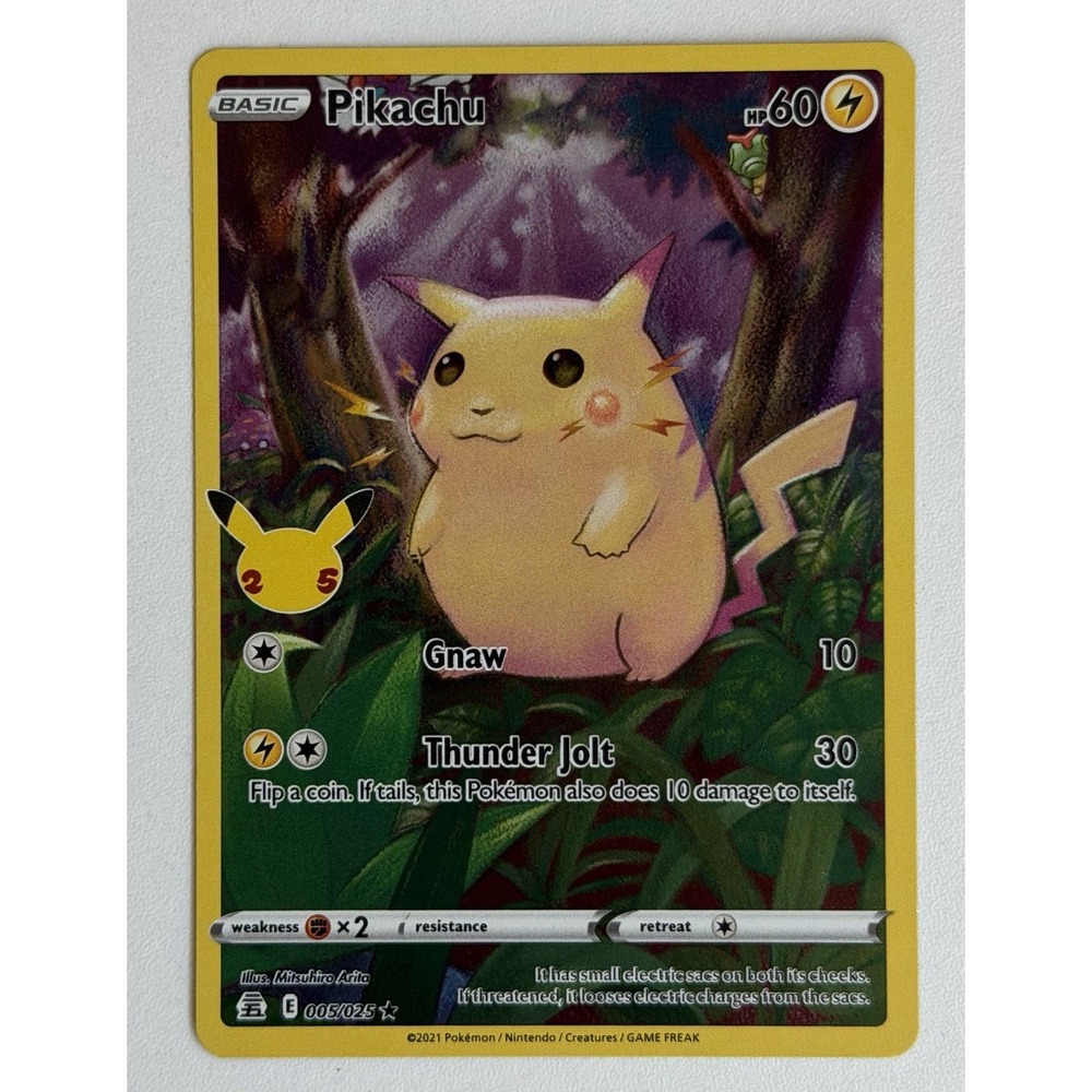 Pikachu 005/025 Celebrations 25th Anniversary 60 HP English 2021
